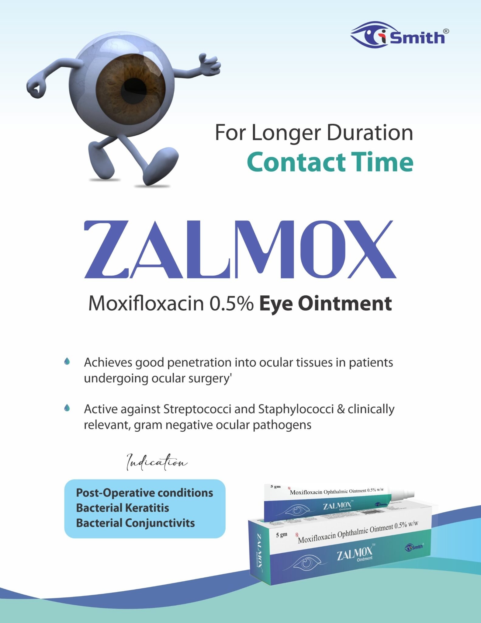 Zalmox Eye Ointment Manufacturer in india | I Smith